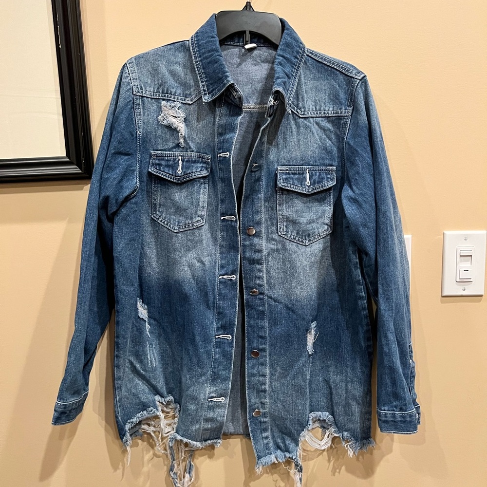 Chambray/denim Shacket - size XL.